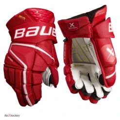 Bauer Vapor Hyperlite Ishockeyhandsker Intermediate -Rexhockey Bauer Vapor hyperlite gloves senior red