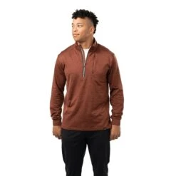 S23 Bauer FLC Half Zip Sweatshirt Bordeaux Senior