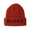 Bauer Ribbed FIRE RED Hue Junior/Børn -Rexhockey bauer ribbed fire red knit pom