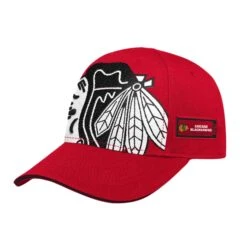 Outerstuff NHL Big Face Precurved Kasket Youth -Rexhockey big face precurved snapback chi